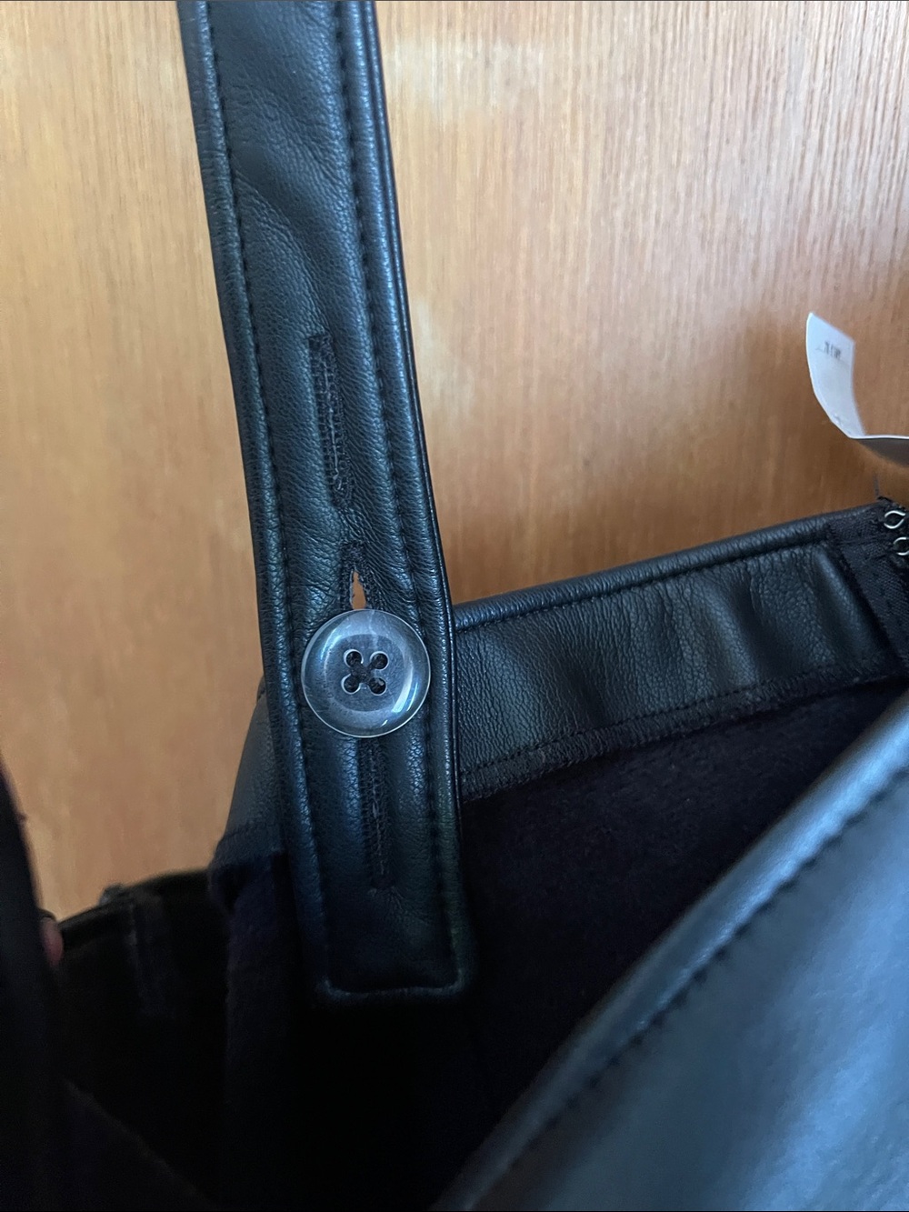 Abercrombie & Fitch Black Faux Leather Mini Dress - Picture 3 of 4